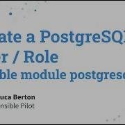 Create A Postgresql User Role Ansible Module Postgresql User Luca Berton