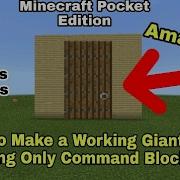 Mcpe How To Make A Working Giant Door Command Block Creation Minecraft Pe 1 1