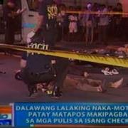 Dalawang Lalaking Naka Motorsiklo Patay Matapos Makipagbarilan Sa Mga Pulis Sa Isang Checkpoint