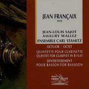 Amaury Wallez Octuor Pour Clarinette Cor Basson Deux Violons Alto Violoncelle Er Contrebasse Adagio